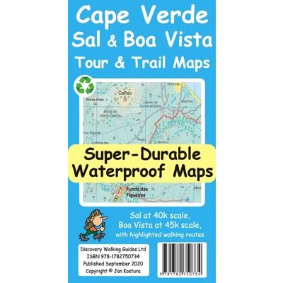 Cape Verde, Sal & Boa Vista Tour & Trail Super-Durable Maps