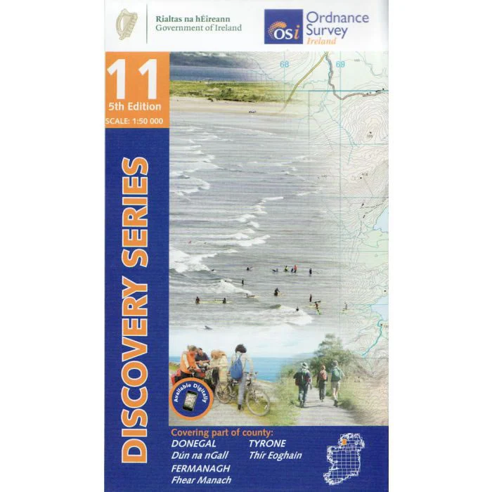 Irish Discovery Map 11, Donegal - South