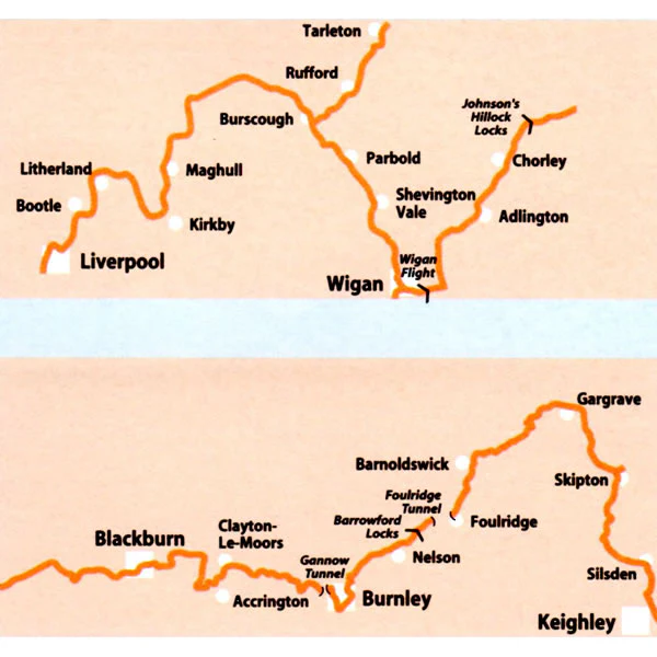 Leeds and Liverpool Canal Map - Liverpool to Keighley - Image 2
