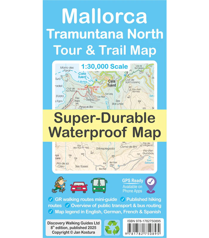 Mallorca - Tramuntana North Tour and Trail Map