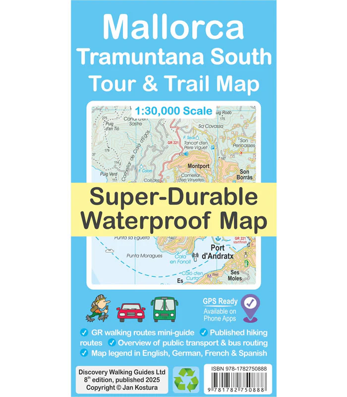 Mallorca - Tramuntana South Tour and Trail Map