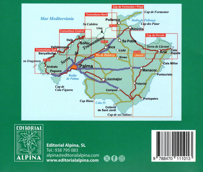 Tramuntana North Mountain Map in Mallorca - Image 3